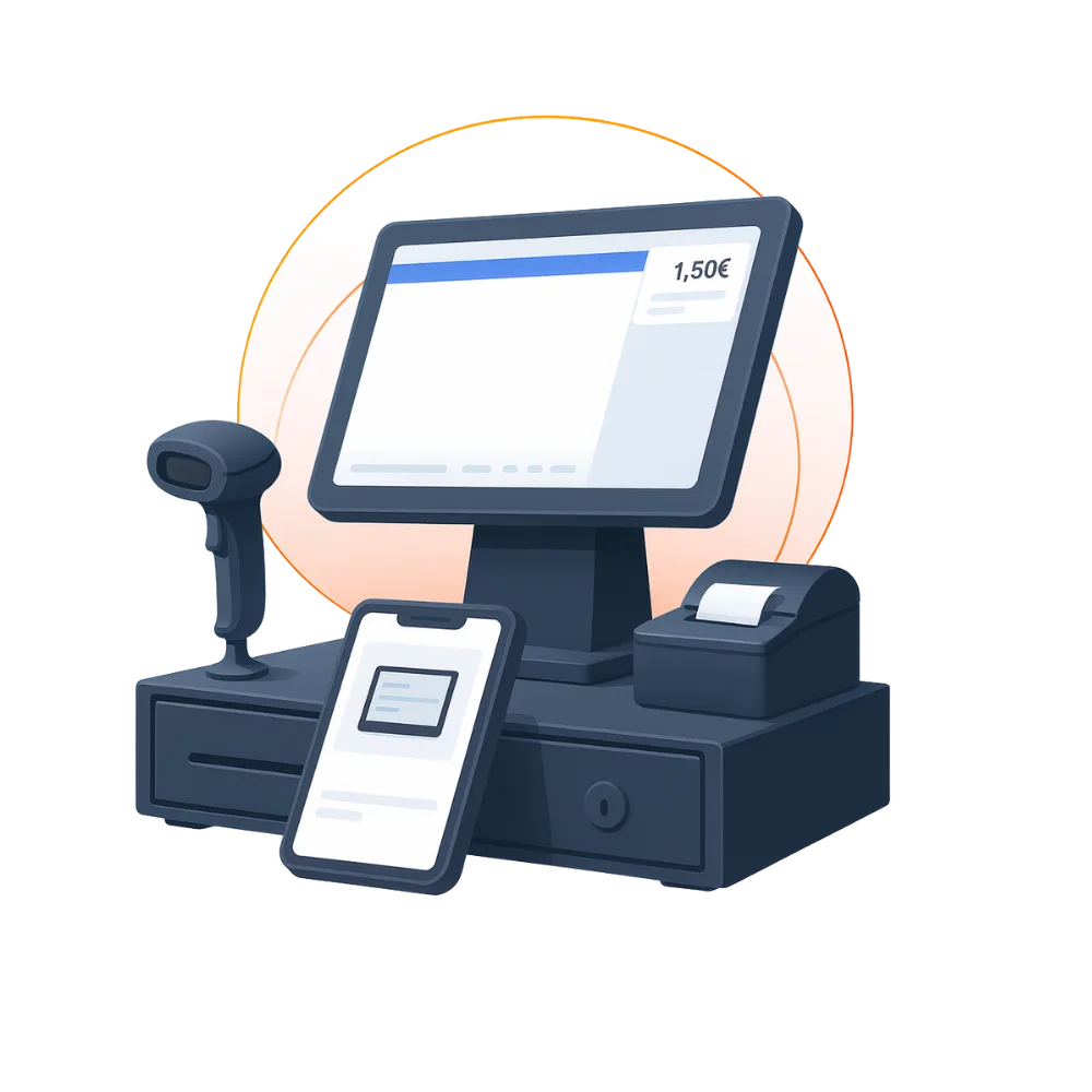 Leberp POS, el TPV de Leberp en pantalla de caja